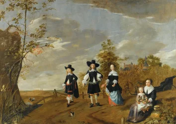 A Family Portrait in a Landscape Before Casteel Dursteede
